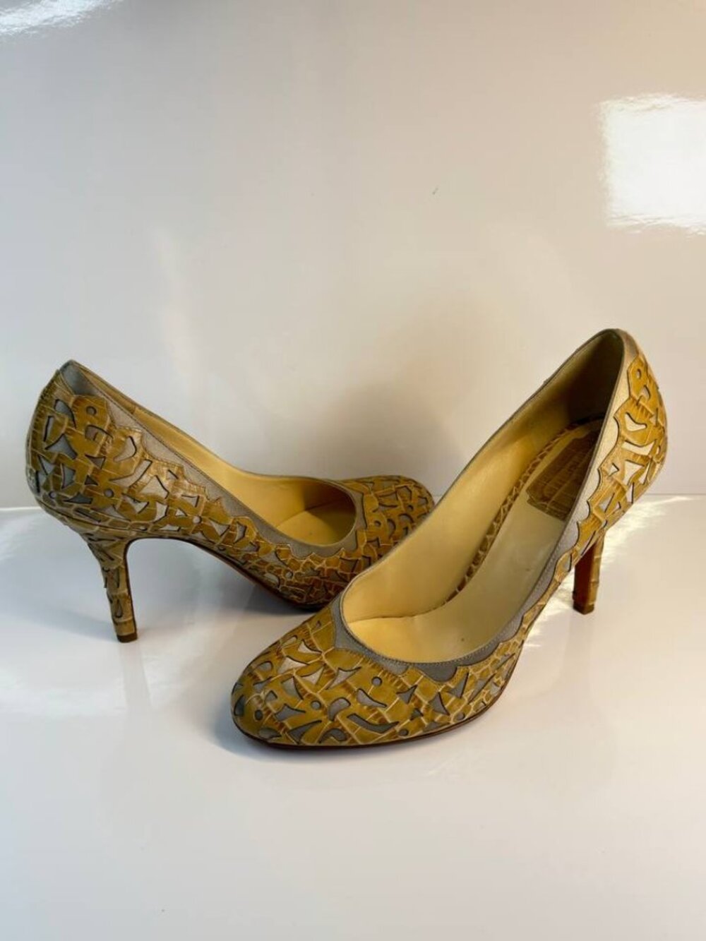 Vintage Christian Dior Leather Pumps – Made in Italy - EU 38 / US 8